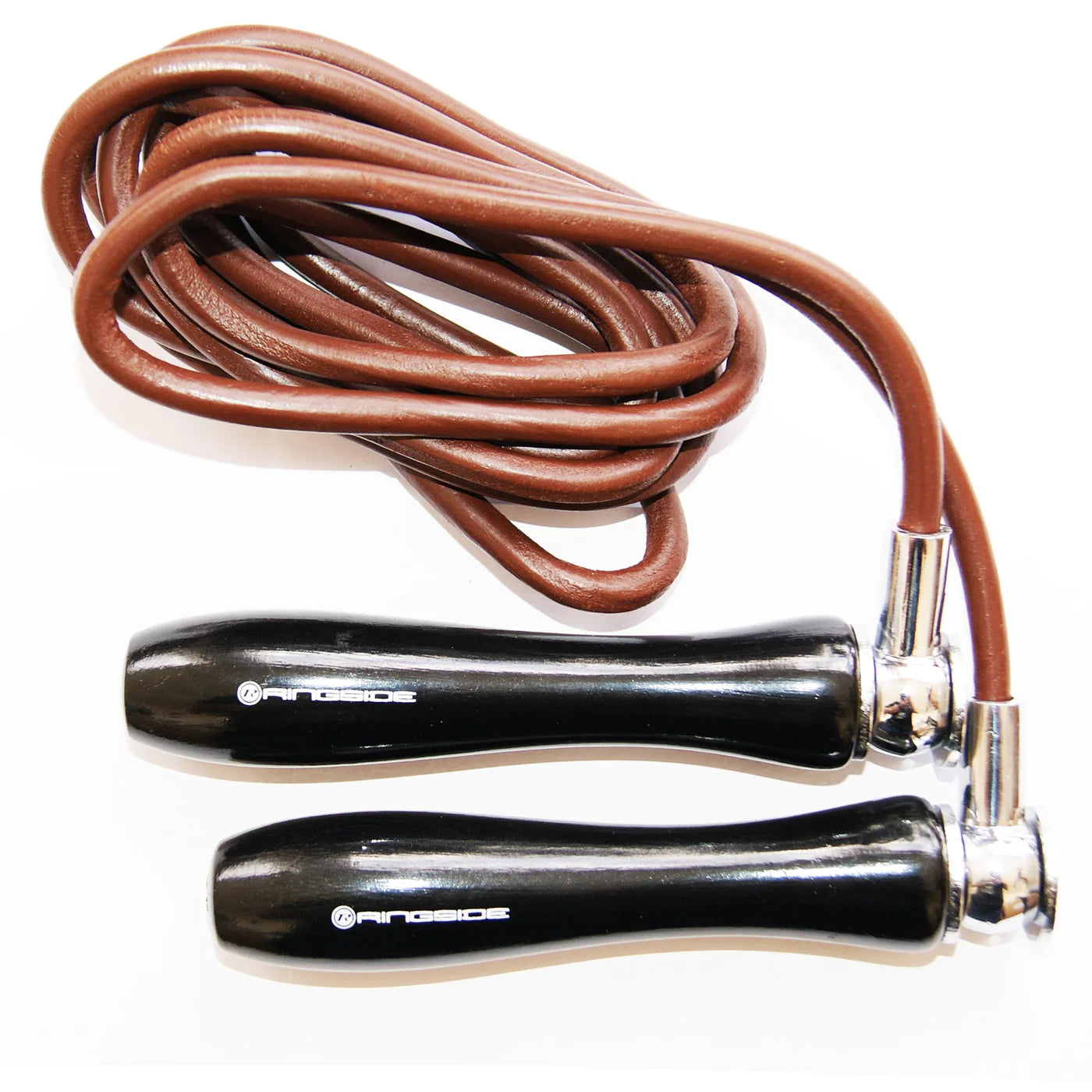 Ringside Boxing UK Black Coated Wood Leather Skipping Rope