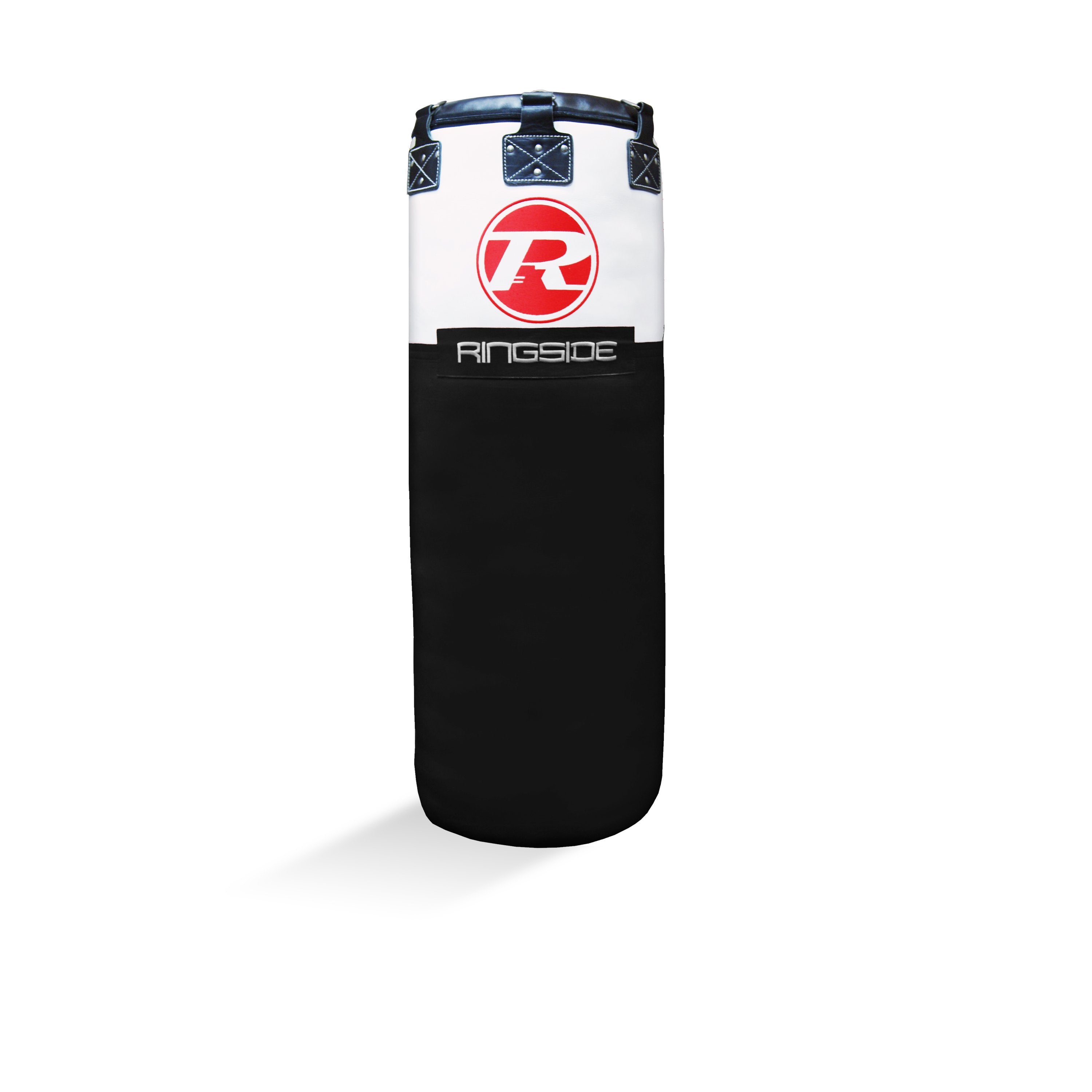 Jumbo Buffalo Leather Punch Bag - Black / White / Red