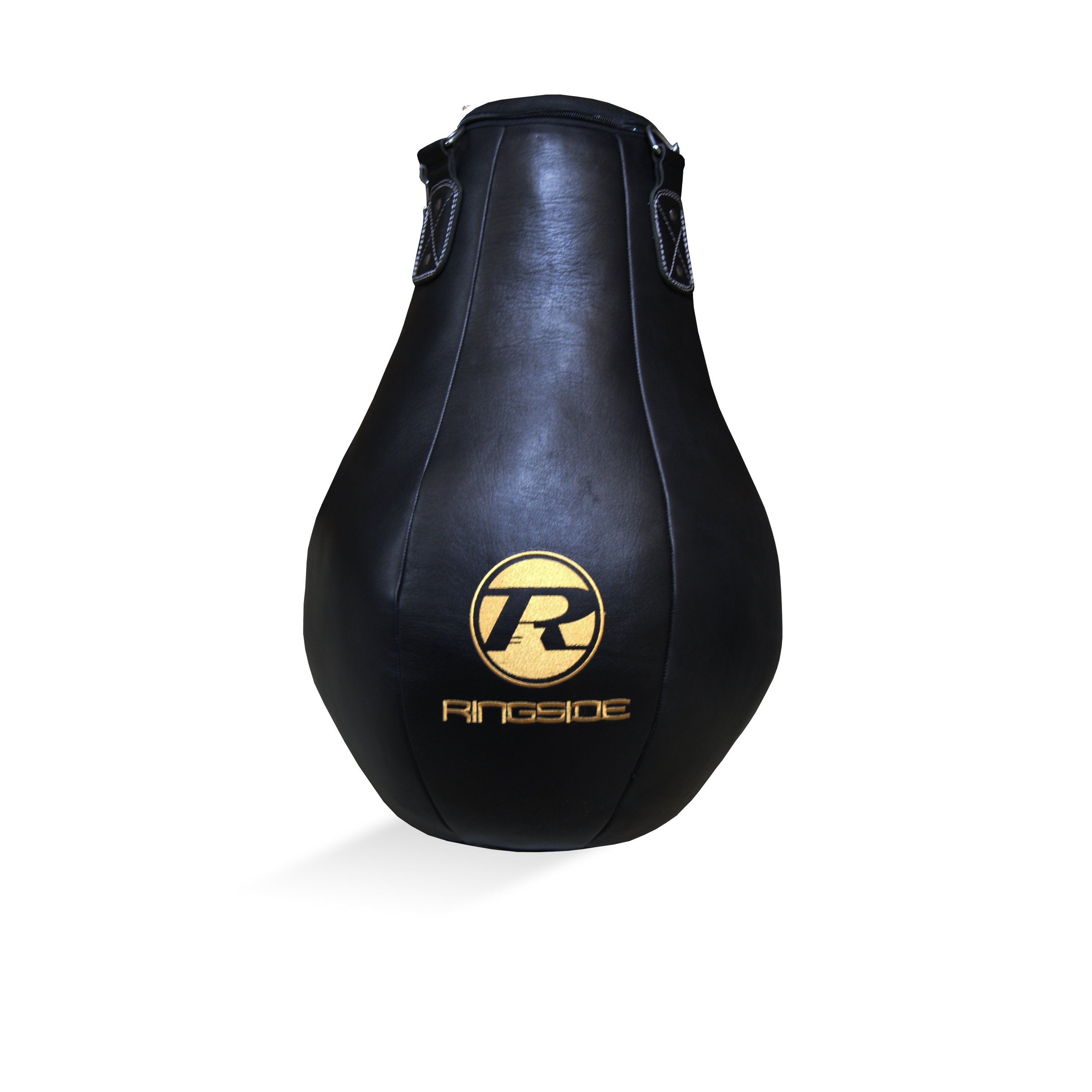 Maize Buffalo Leather Punch Bag - Black / Gold