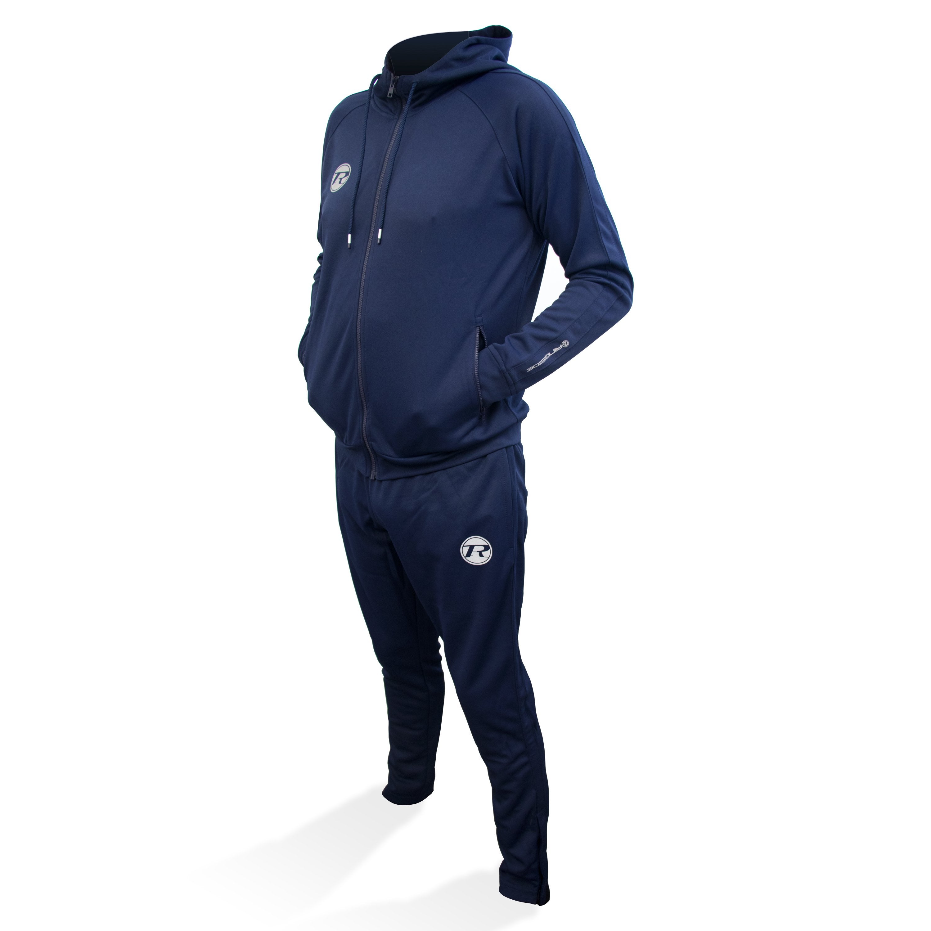 Pro Apparel Hooded Tracksuit Navy / Silver