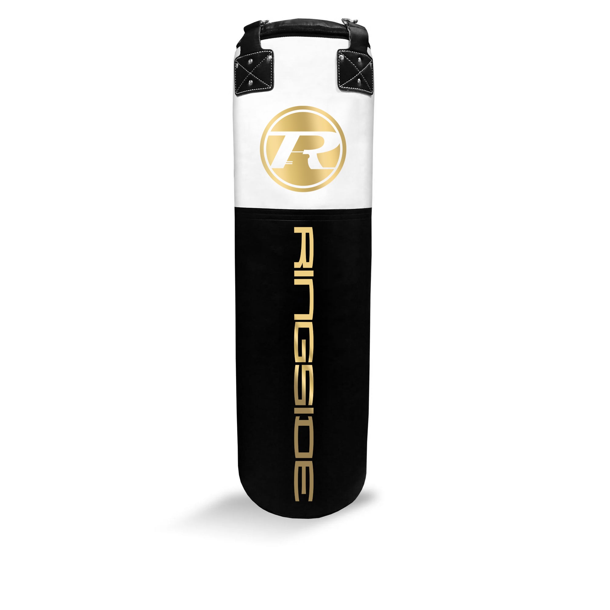 Synthetic Leather 4ft Punch Bag - Black / White / Gold