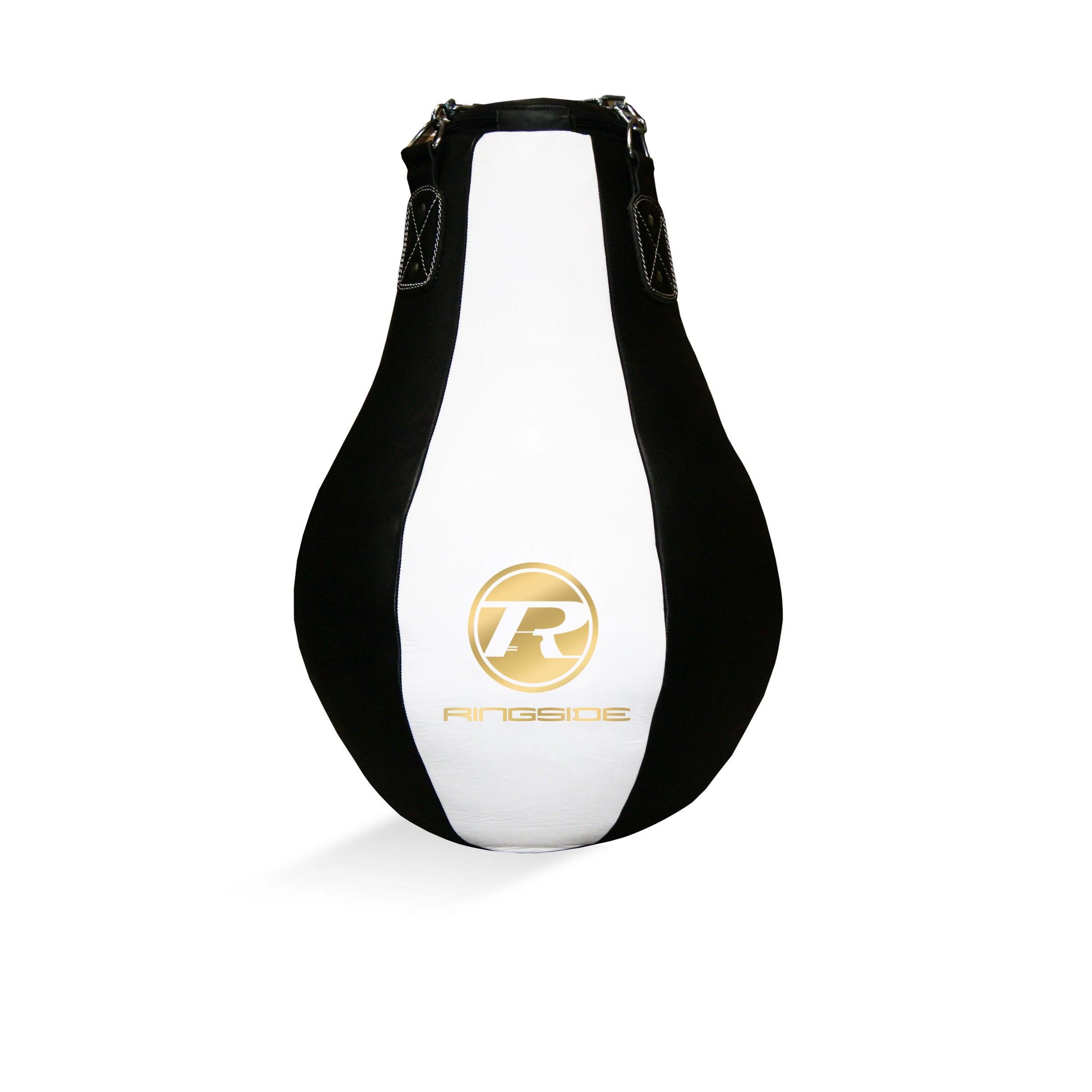 Synthetic Leather Maize Punch Bag - Black / White / Gold