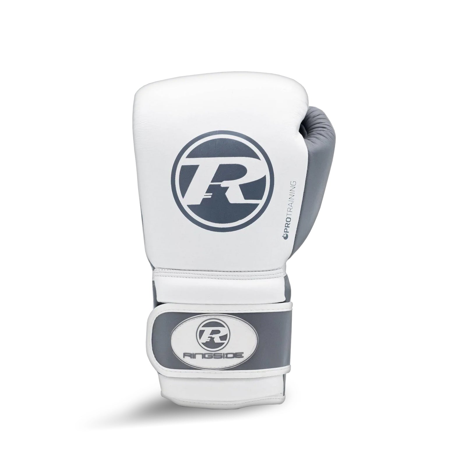 Ringside Strap Boxing Glove White / Grey on white background