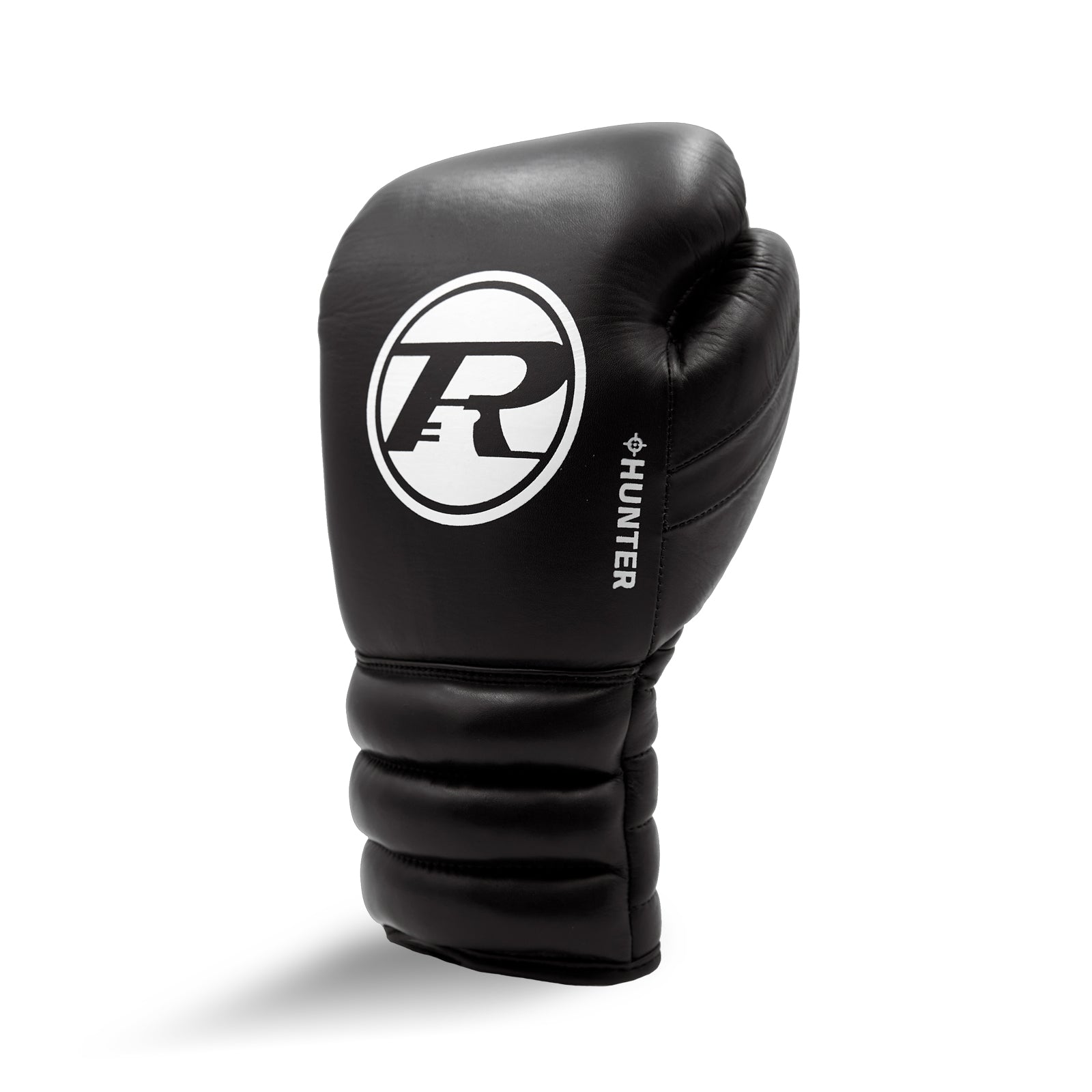 Ringside Boxing UK Hunter Series Sparring Glove Black on white background side angle