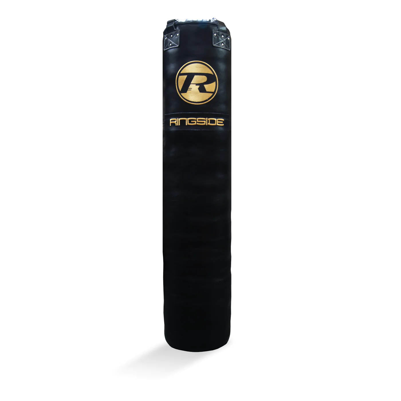 6ft Buffalo Leather Punch Bag Black Gold