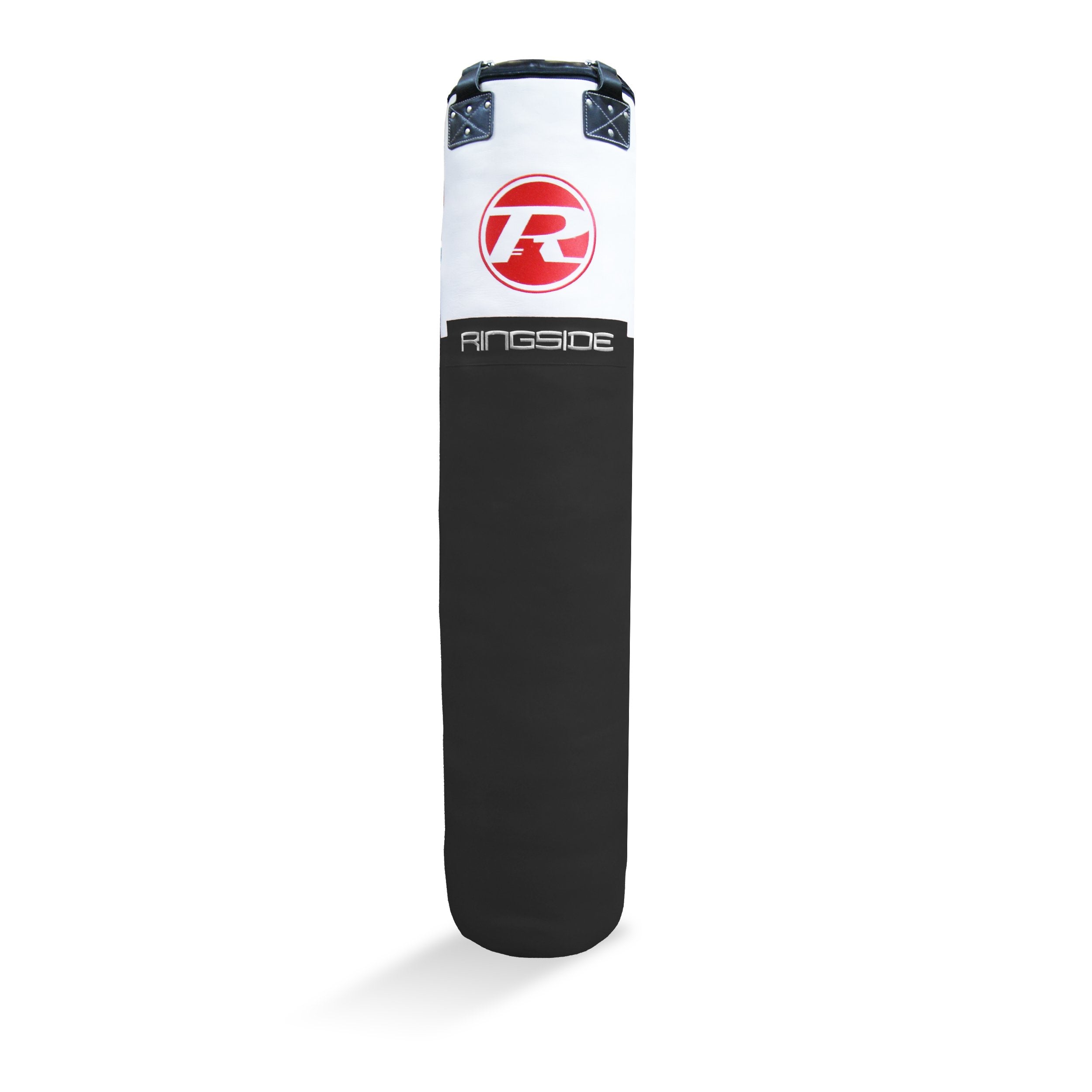 6ft Buffalo Leather Punch Bag - Black / White / Red