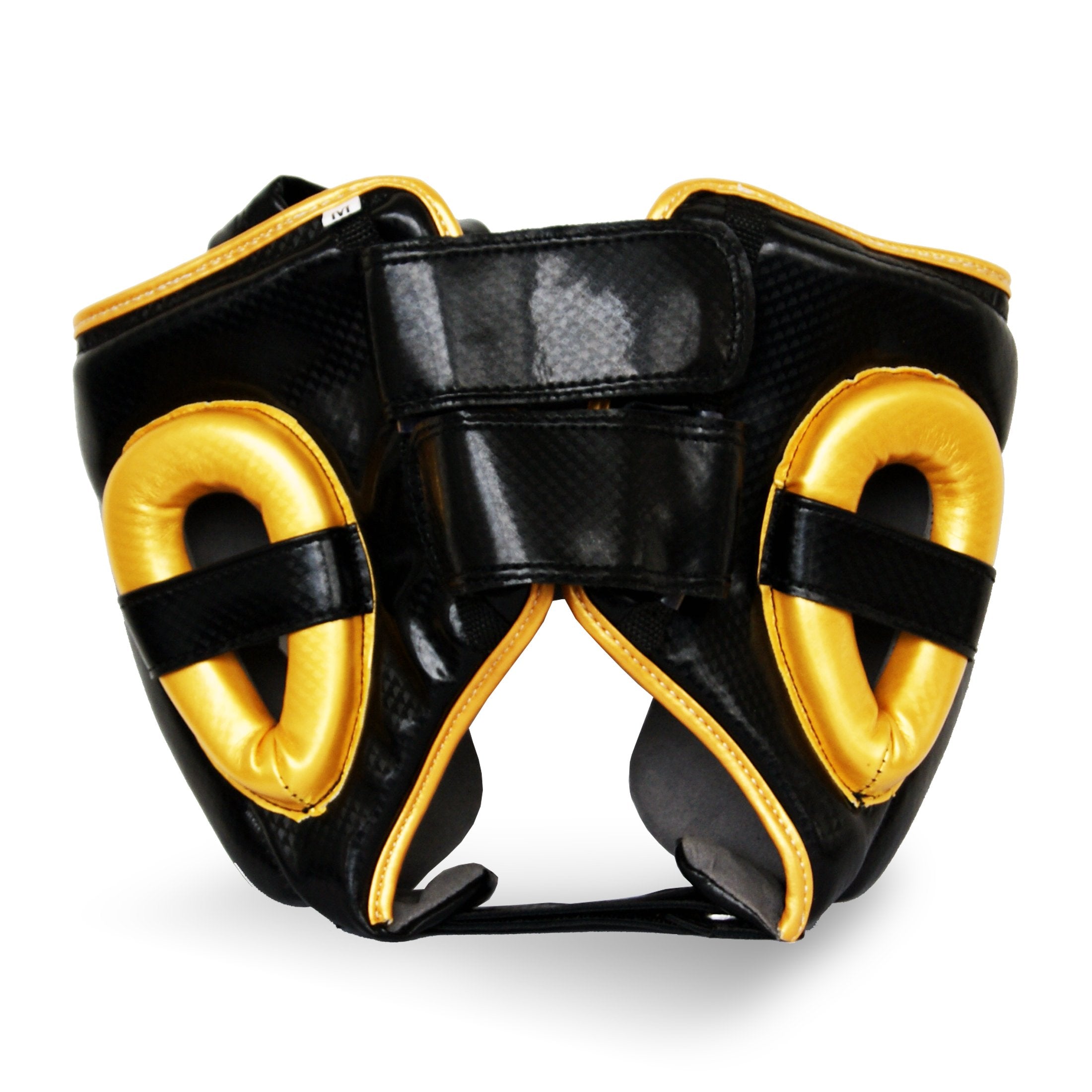 Pro Fitness Head Guard Synthetic Leather Metallic Black / Gold