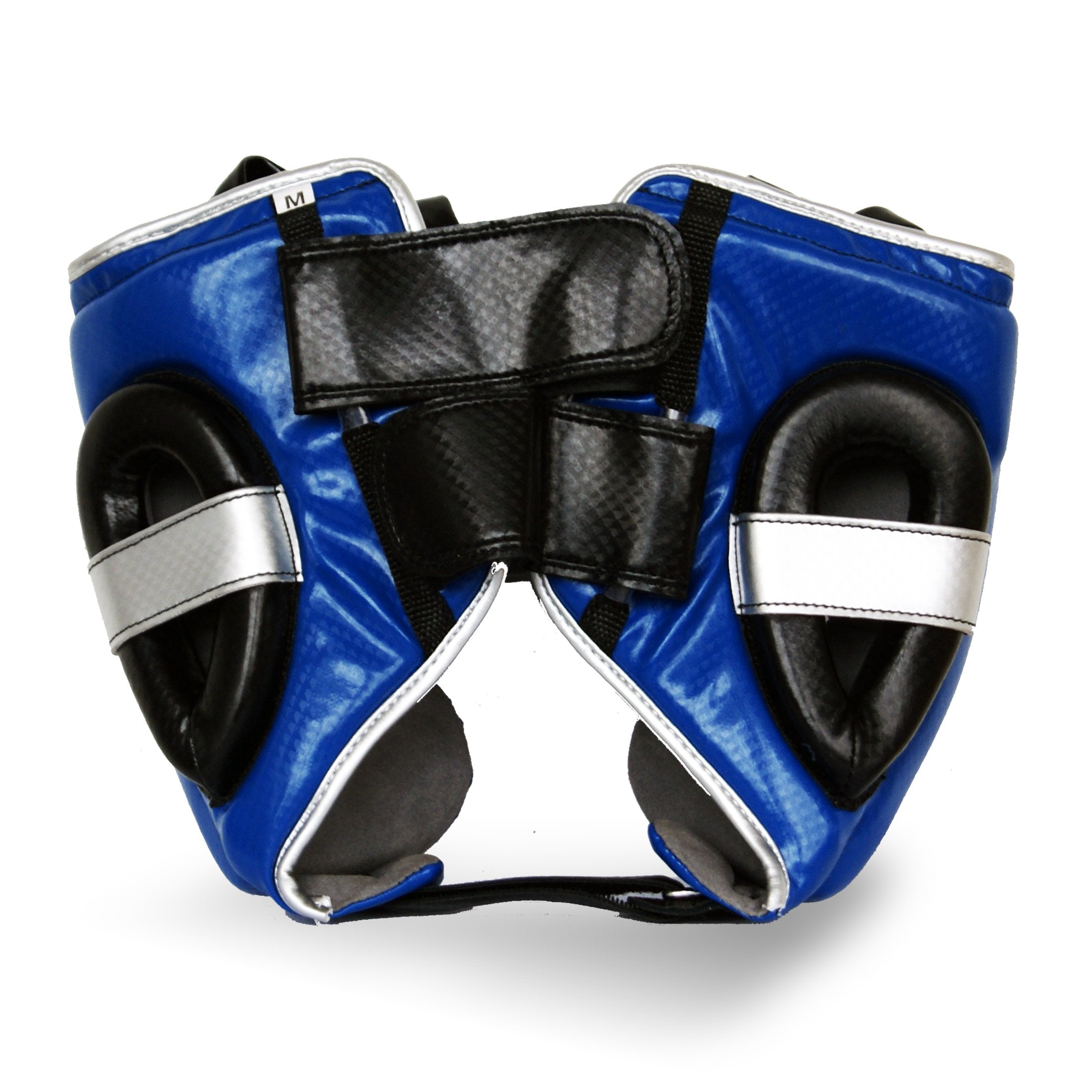 Pro Fitness Head Guard Synthetic Leather Metallic Navy / Black / Silver