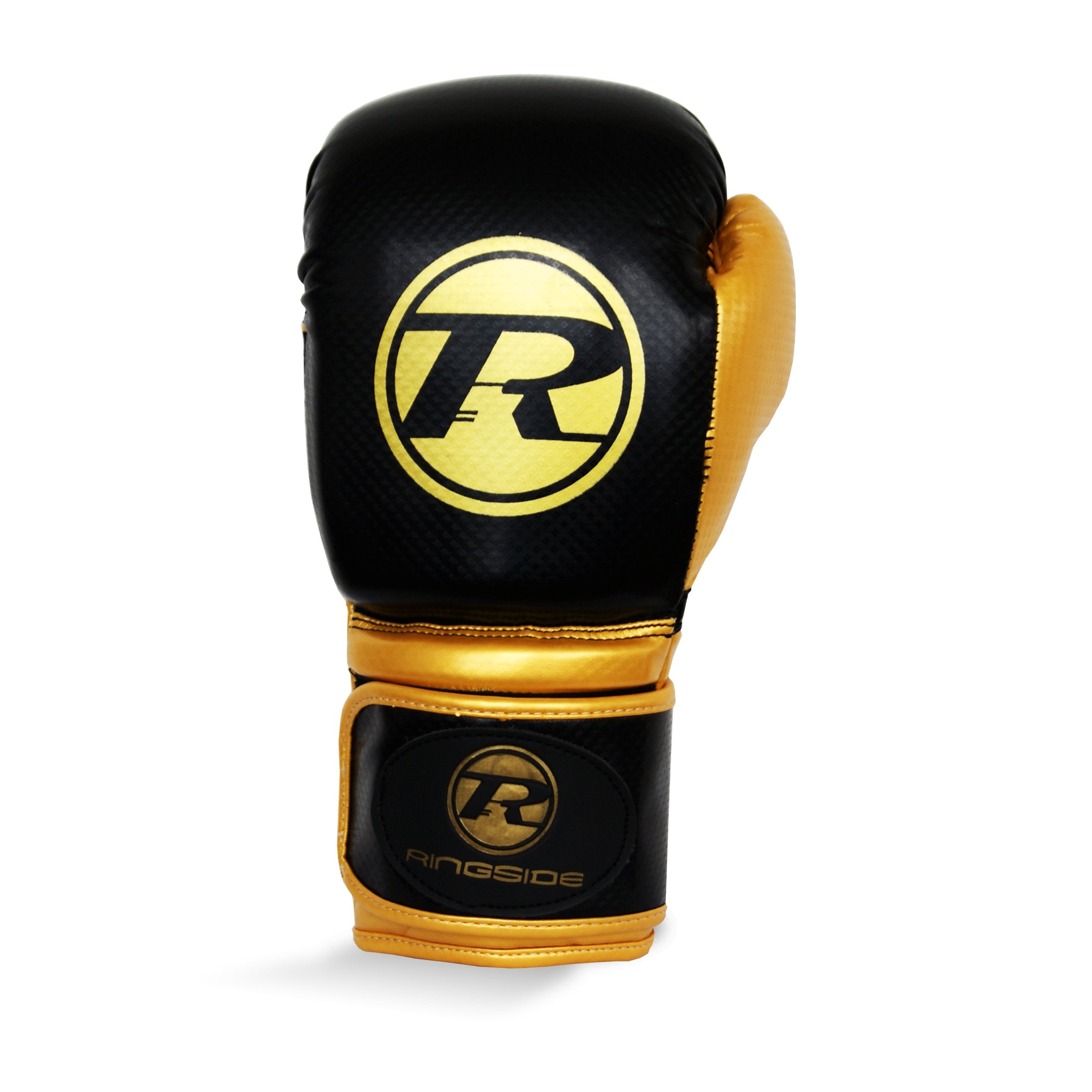 Pro Fitness Synthetic Leather Boxing Glove Metallic Black / Gold