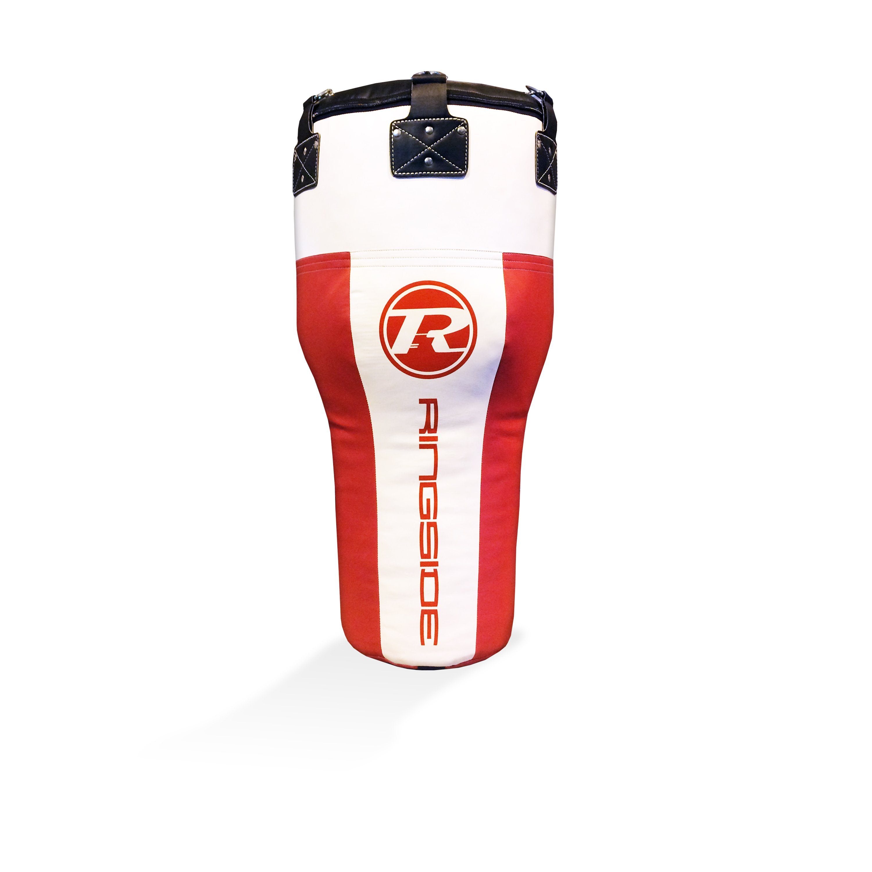 Synthetic Leather Angle Punch Bag - Red / White